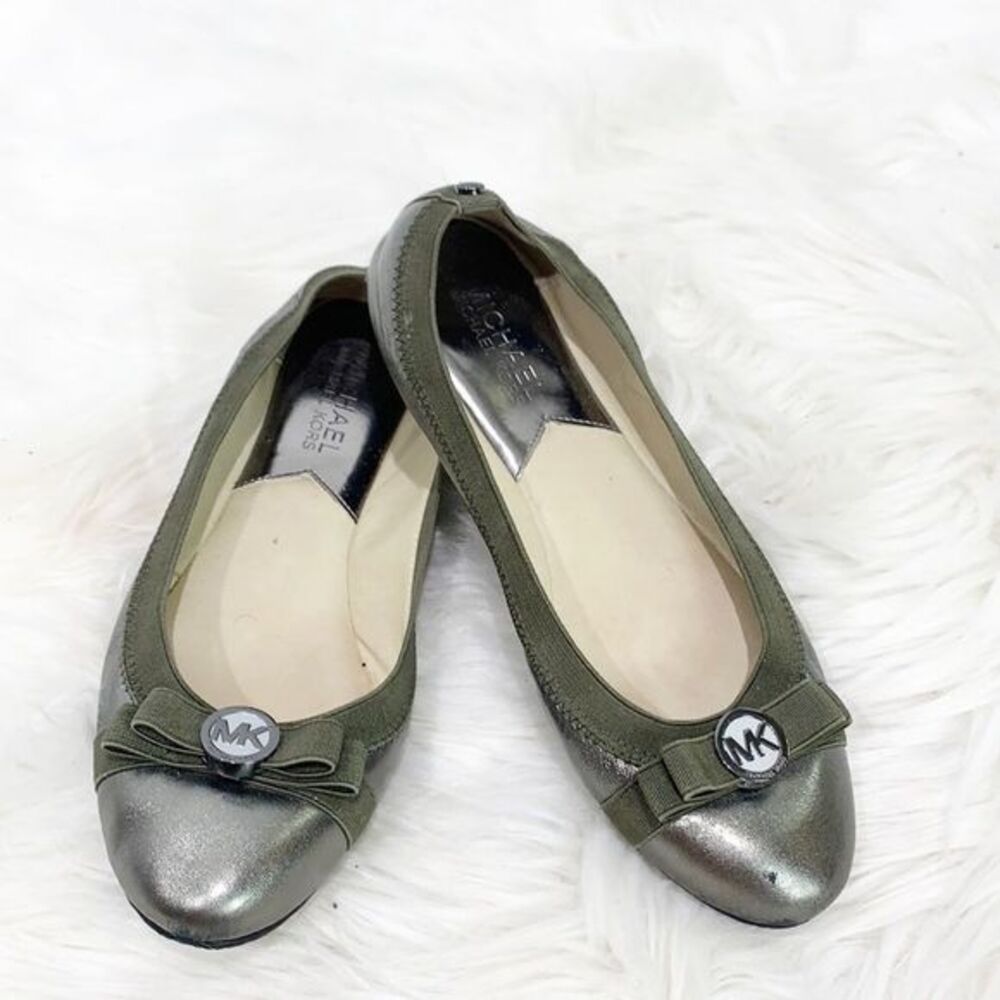 Michael Kors Fulton Ballet Flats Metallic Pewter 6